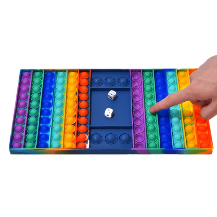 Silicone Gobang Toy Pop Puzzle Toy Rainbow Color Relief Puzzle Toy