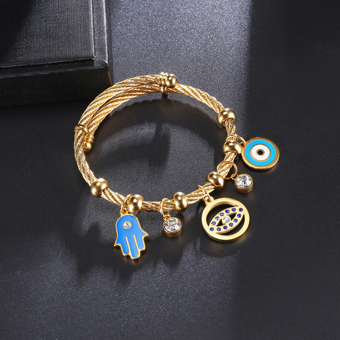 Hamsa Fatima Palm Eye Bracelet Jewelry