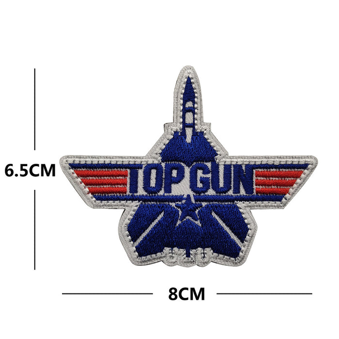 Aircraft Embroidery Cloth With Top Gun Velcro Armband Stick