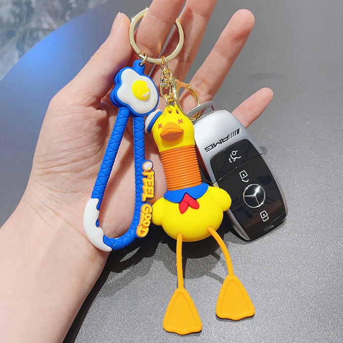 Retractable Neck Sailor Duck Keychain Sex Fun Bag Small Gift Pendant