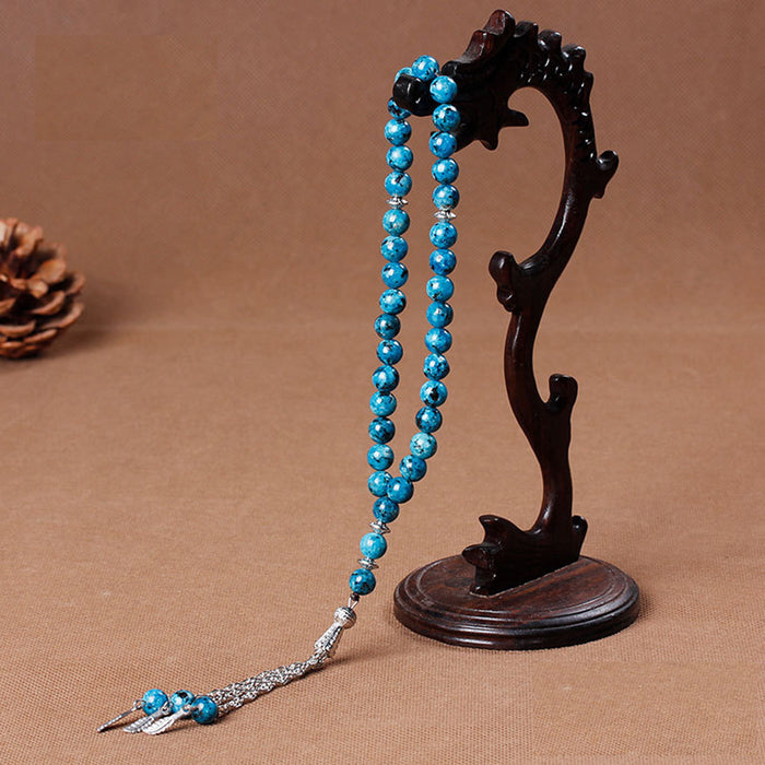 8MM 33 Beads Jade Agate Crystal Muslim Rosary Bracelet