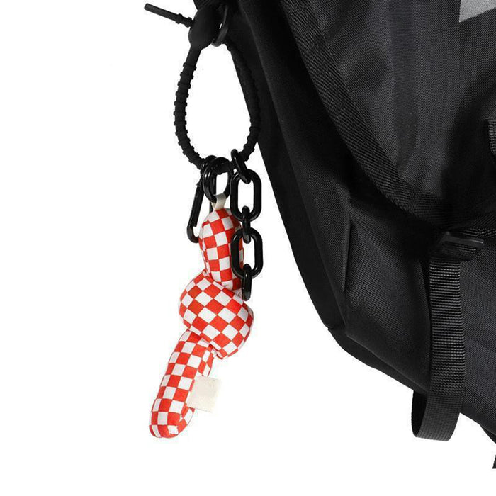 Checkerboard Twist Keychain Pendant Trendy Bag Accessories