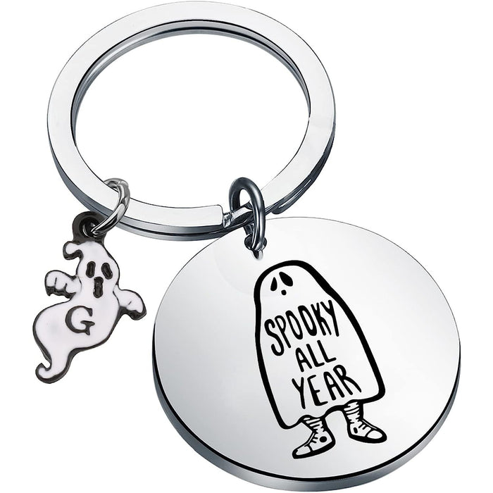 Ghost Stainless Steel Keychain Halloween Party Gift Bag Pendant