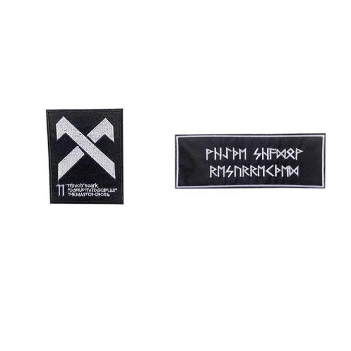 Black Decorative Patch Stick Velcro Fashion Badge Cloth Patch