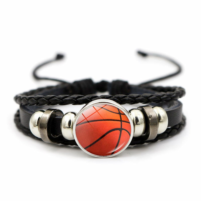 Exclusive for fans: Football, basketball, leather bracelet, love sports