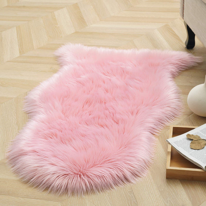 Soft Fluffy Shaggy Carpet 2X3 Feet Home Decor Faux Sheepskin Rug For Bedroom Floor Sofa Chair Seat