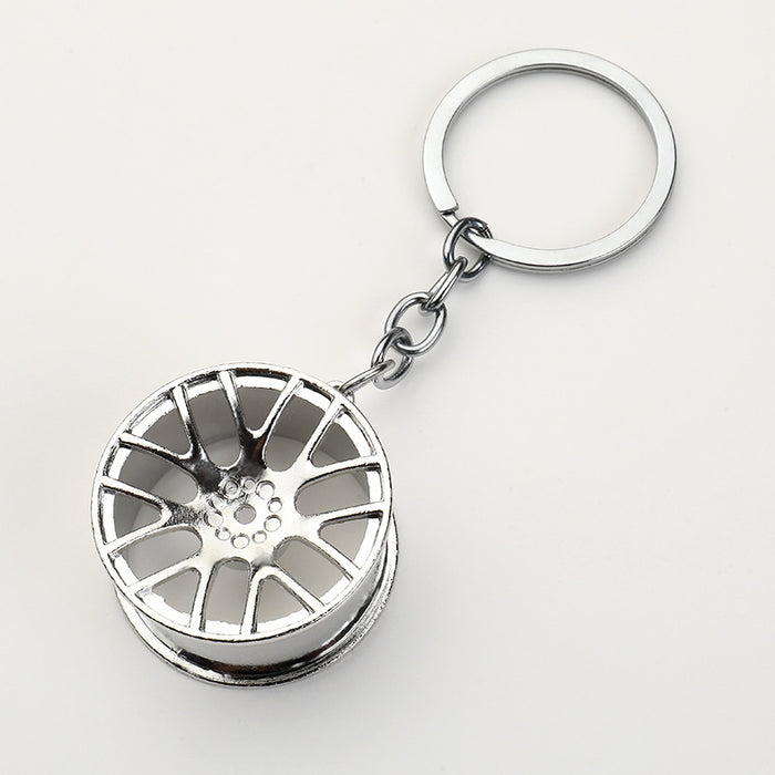 Car wheel hub key chain small gift metal pendant