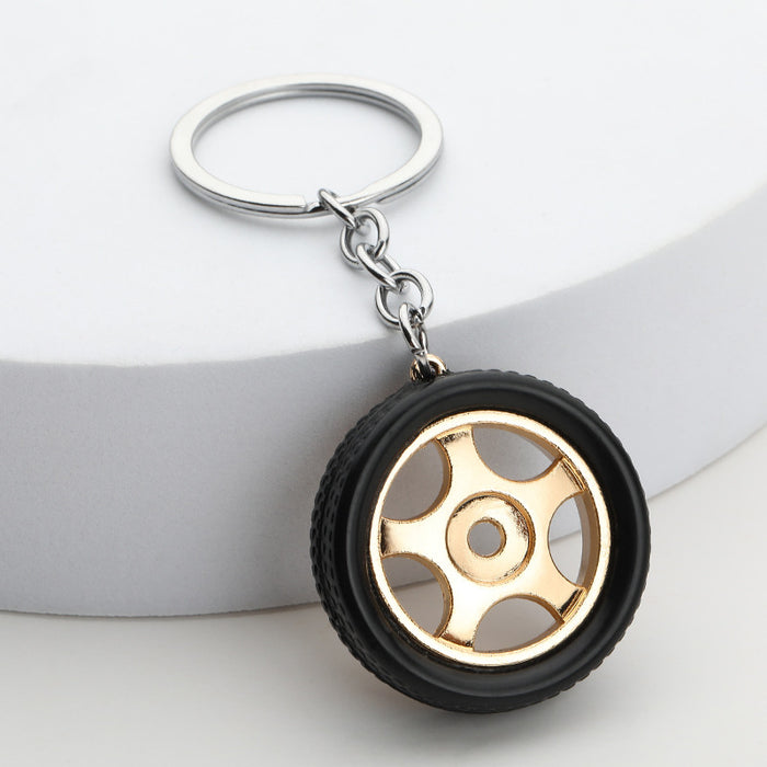 Car wheel metal key chain creative pendant gift