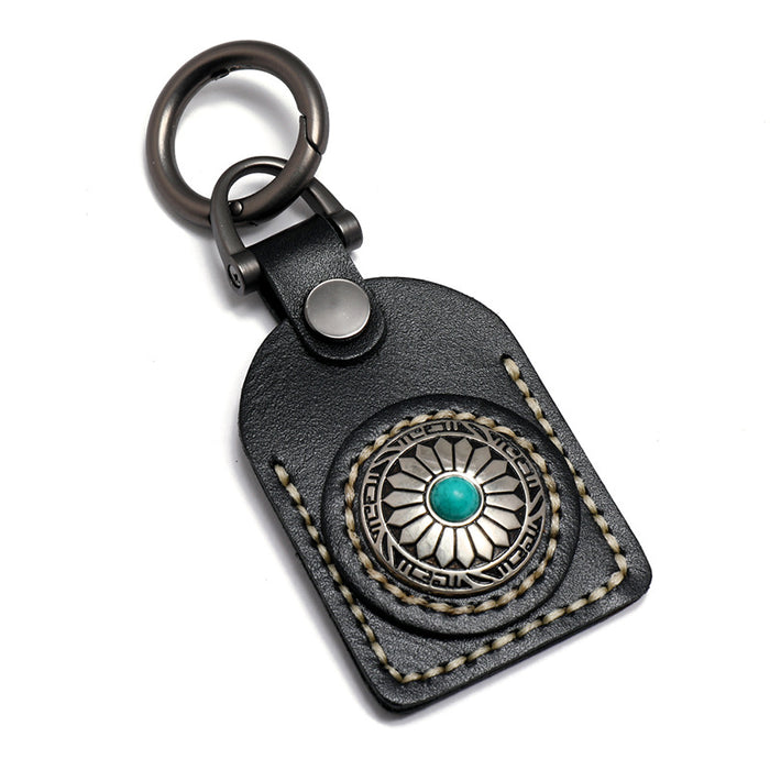 Personalized Hand-stitched Vintage Car Key Chain Creative Small Gift Key Pendant