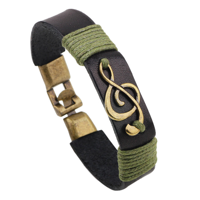 Fashion music leather bracelet