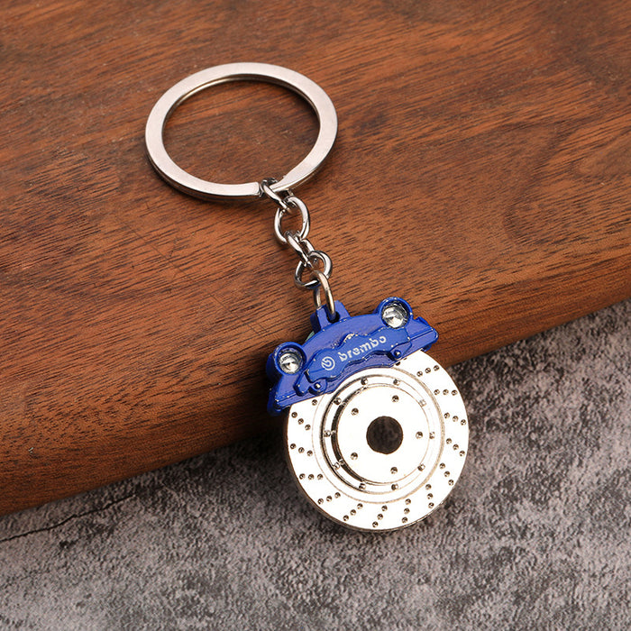 Car brake disc metal key chain creative gift pendant