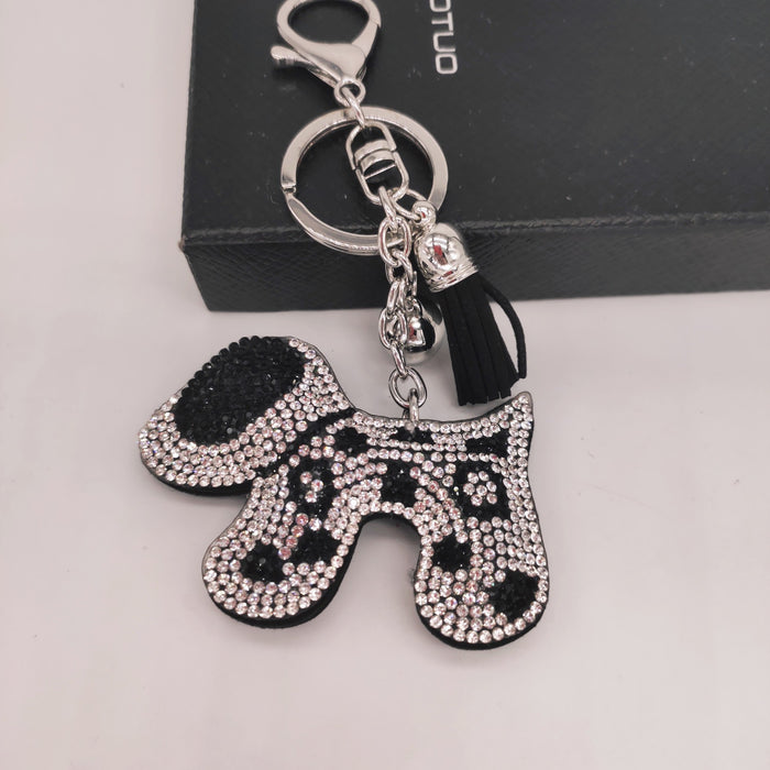 Diamond-encrusted Puppy Accessories Three-color Optional Key Pendant Bag Buckle Hanging Ornaments