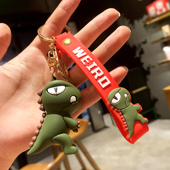 Dinosaur Keychain Hanging PVC Drop Glue Cartoon Personality Figure Backpack Pendant