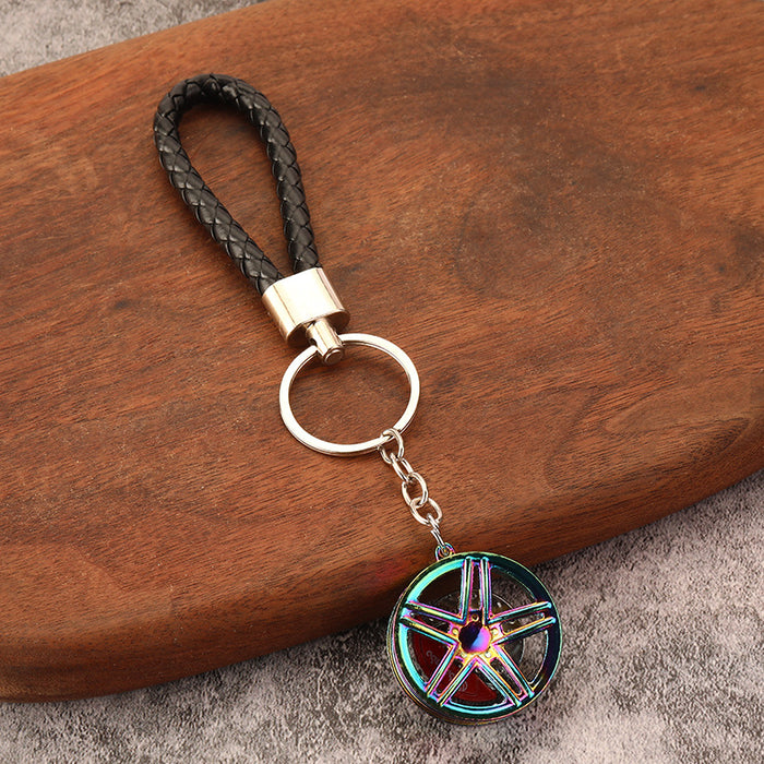 Car wheel alloy key chain creative pendant gift