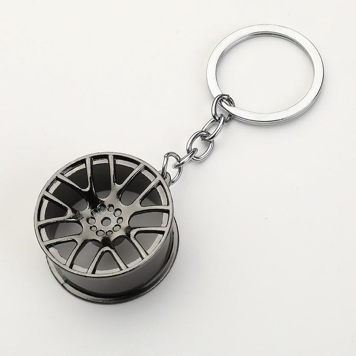Car wheel hub key chain small gift metal pendant