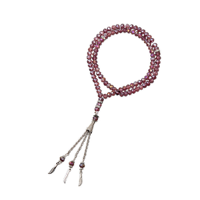 6MM Muslim Prayer 99 Rosary Beads Imitation Agate Glass Tesby Sea