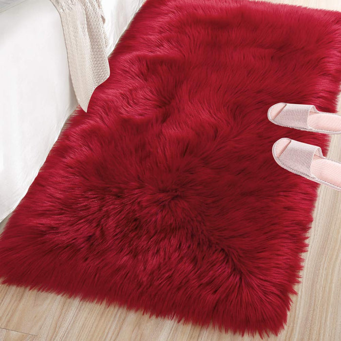 Washable Furry Carpet Dorm Floor Durable Faux Throw Carpet Soft Fluffy Faux Fur Rugs For Living Room