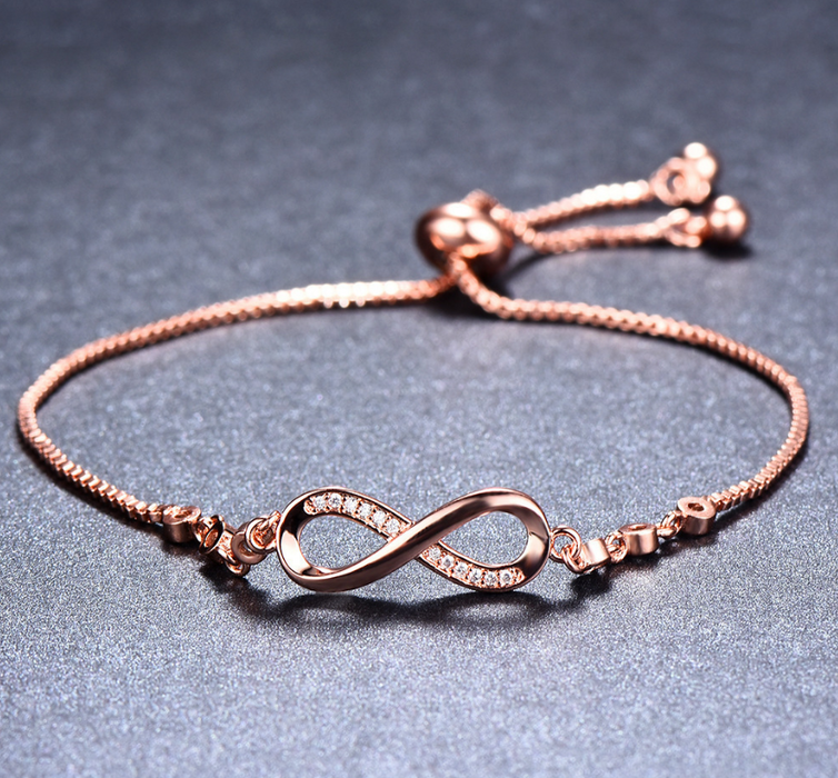 Fashion Stainless Steel Infinity Bracelets On Hand Fine Elegant Adjustable Bracelets For Woman