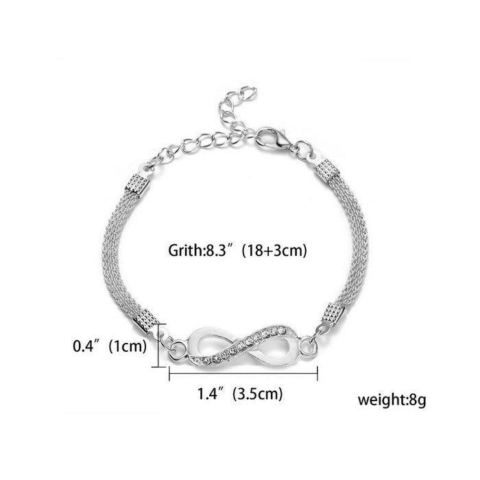 Charm Infinity Bracelets on Hand Twisted Elegant Fashion Geometric Couple Bracelets Jewelry Gifts