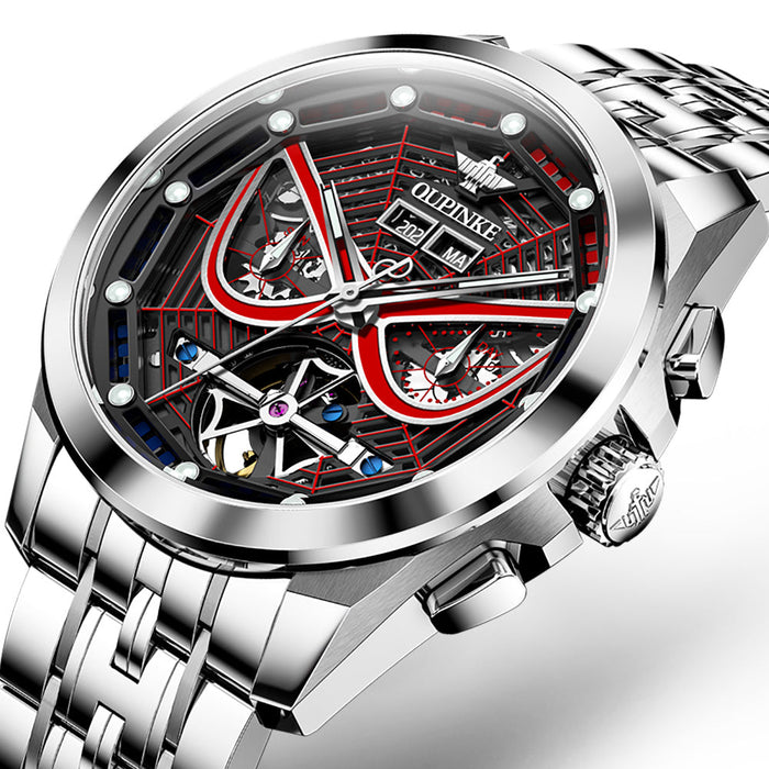Multi-function Mechanical Watch Hollow Spider Armor Men's Watch
