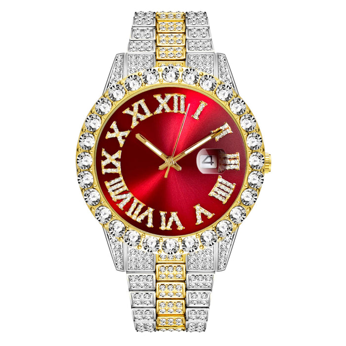 Bling-end Out Round Luxury Men's Watch