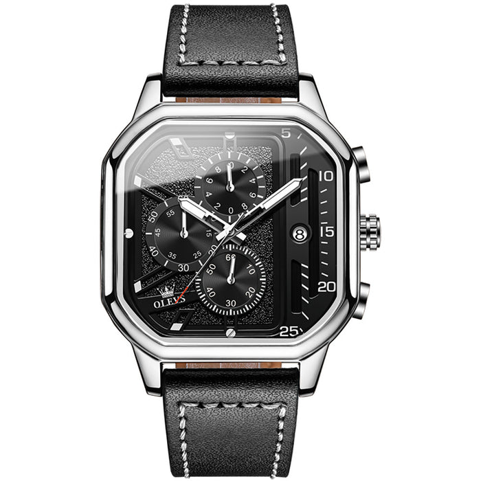 Men's Square Multifunctional Quartz Watch