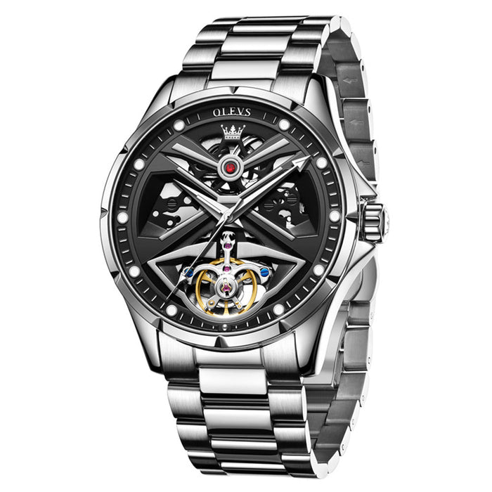 Hollowed Out Perspective Tourbillon Mechanical Watch Luminous Men's Watch