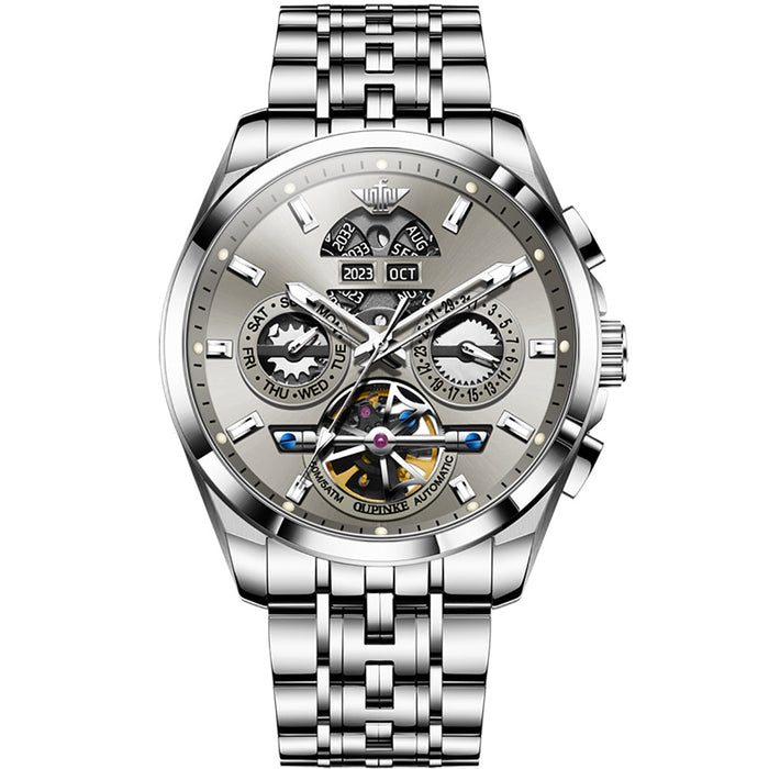 Light Luxury Trend Waterproof Glow-in-the-dark Multi-functional Full Hollow Mechanical Watch