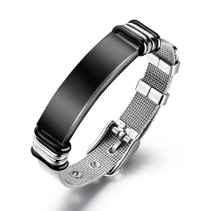 Hot Stainless Steel Watchband Mesh Belt Simple Titanium Steel Men's Bracelet