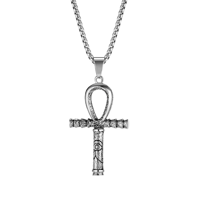 Stylish Retro Cross Personality Hip Hop Stainless Steel Necklace