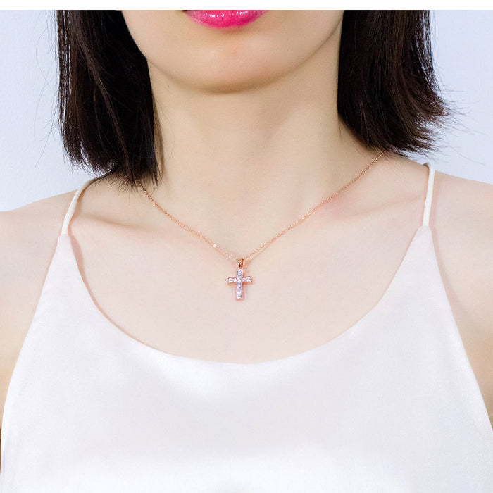 Rose Gold Cross Necklace