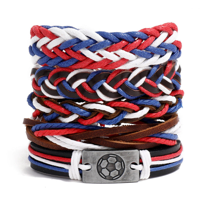 Simple Woven Flag Bracelet Multi-national Souvenir Edition Fan Bracelet World Cup Flag Bracelet