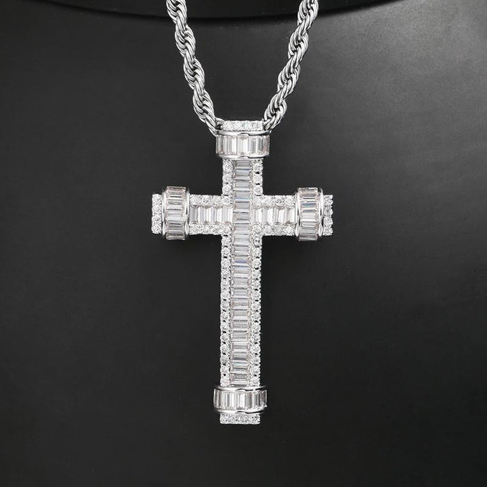 Cross Pendant Necklace- Iced Out Cubic Zircon Pendant